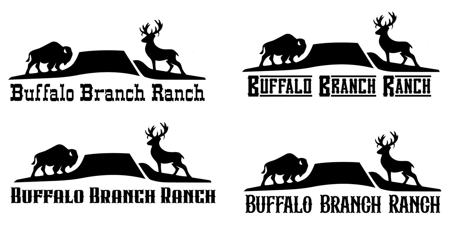 bison deer text logos