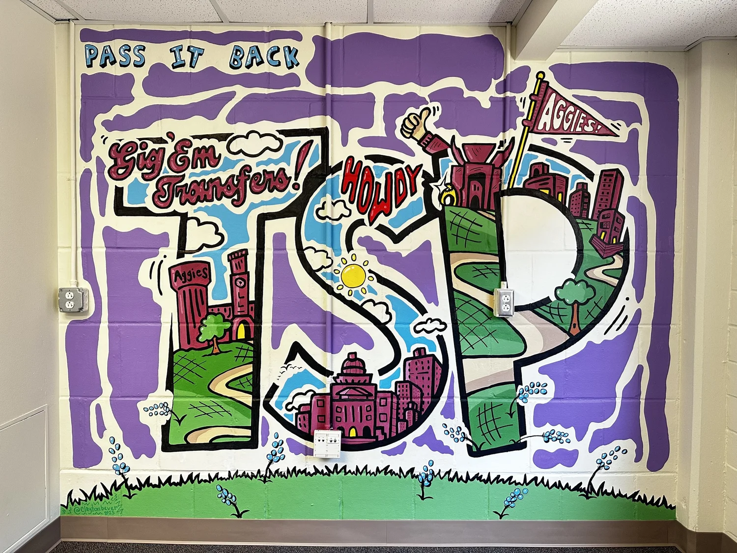hotard hall texas a&m mural